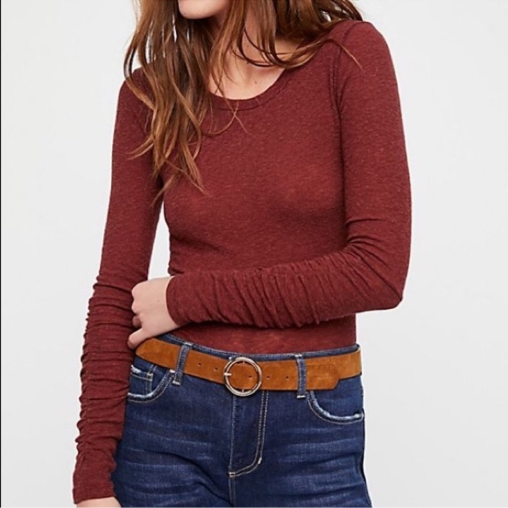 Free People Intimately Brown Boundary Layering Top